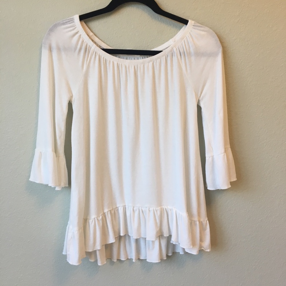 NWOT Cloud Chaser White Off the Shoulder Top